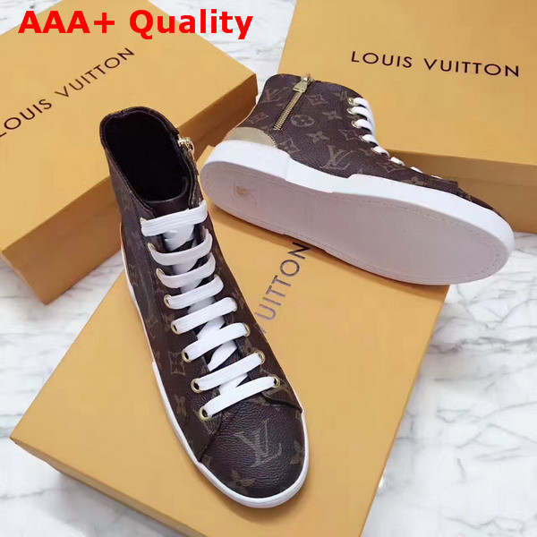 Louis Vuitton Stellar Sneaker Boot Monogram Canvas Features a Side Zip for Easy Fitting 1A2XPK Replica