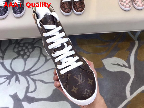 Louis Vuitton Stellar Sneaker Boot Patent Monogram Canvas and Metallic Calf Leather 1A2YZH Replica