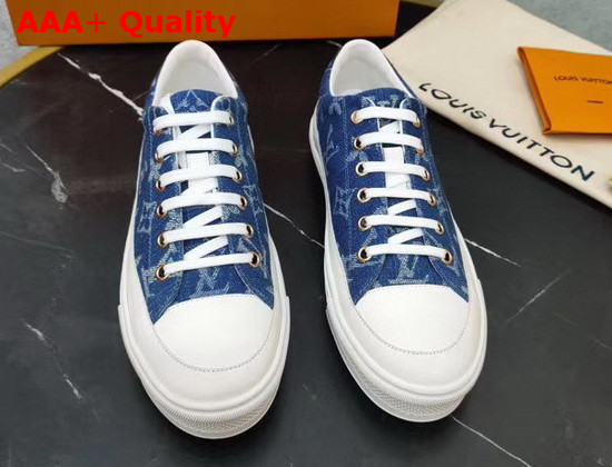 Louis Vuitton Stellar Sneaker in Blue Monogram Denim 1A4WTT Replica