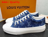 Louis Vuitton Stellar Sneaker in Blue Monogram Denim 1A4WTT Replica