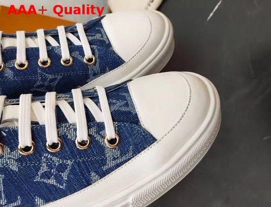 Louis Vuitton Stellar Sneaker in Blue Monogram Denim 1A4WTT Replica