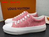 Louis Vuitton Stellar Sneaker in Pink Monogram Denim Replica