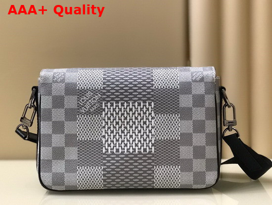 Louis Vuitton Studio Messenger Antarctica Silver Damier Graphite 3D Coated Canvas N50014 Replica