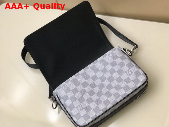 Louis Vuitton Studio Messenger Antarctica Silver Damier Graphite 3D Coated Canvas N50014 Replica