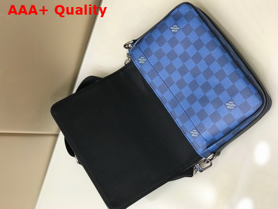 Louis Vuitton Studio Messenger Cobalt Blue Damier Graphite 3D Coated Canvas N50026 Replica