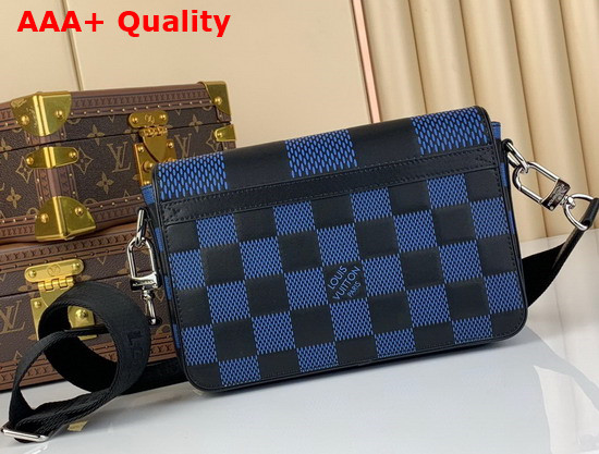 Louis Vuitton Studio Messenger Navy Damier Infini 3D Cowhide Leather N50037 Replica