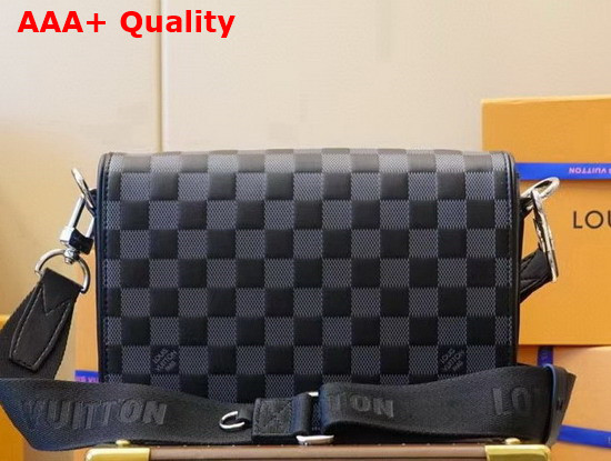 Louis Vuitton Studio Messenger in Elegant Onyx Damier Infini Leather N50007 Replica