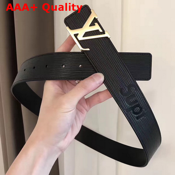 Louis Vuitton Supreme Belts Black Epi Leather Replica