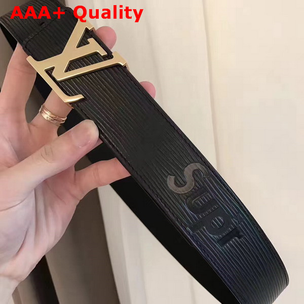 Louis Vuitton Supreme Belts Black Epi Leather Replica