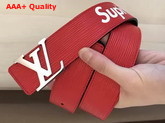 Louis Vuitton Supreme Belts Red Epi Leather Replica