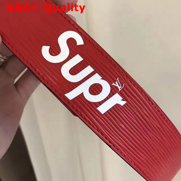 Louis Vuitton Supreme Belts Red Epi Leather Replica