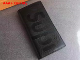 Louis Vuitton Supreme Brazza Wallet in Black Supple Epi Leather Replica