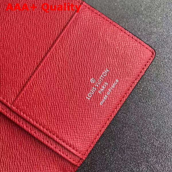 Louis Vuitton Supreme Brazza Wallet in Red Supple Epi Leather Replica