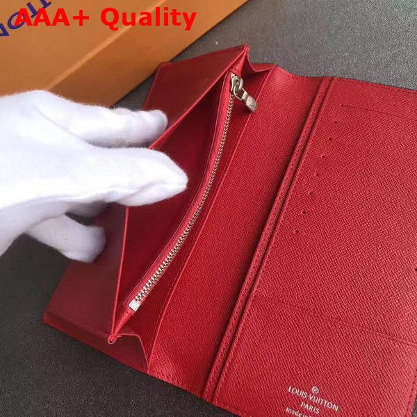 Louis Vuitton Supreme Brazza Wallet in Red Supple Epi Leather Replica