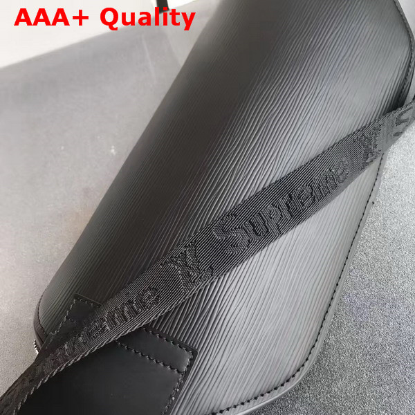 Louis Vuitton Supreme Collaboration Belt Bag in Black Epi Leather Replica