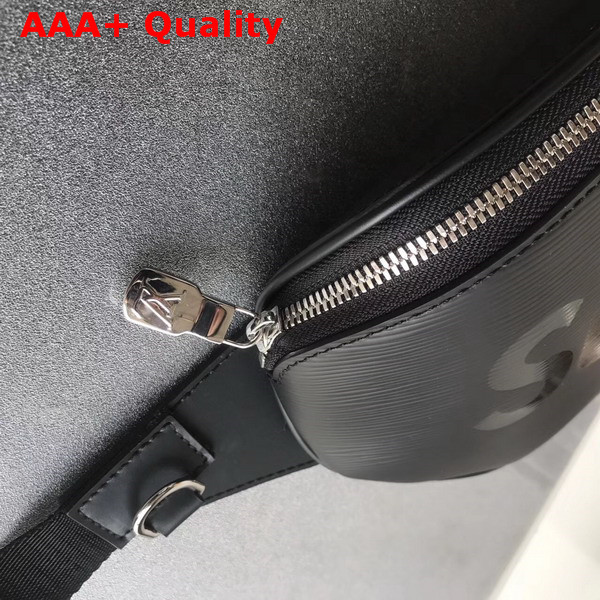 Louis Vuitton Supreme Collaboration Belt Bag in Black Epi Leather Replica