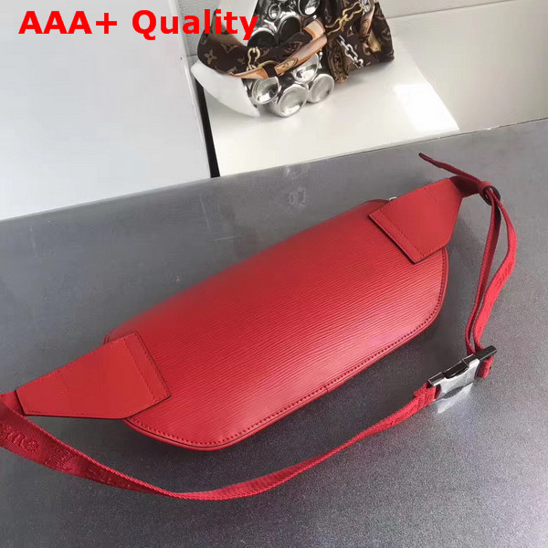 Louis Vuitton Supreme Collaboration Belt Bag in Red Epi Leather Replica