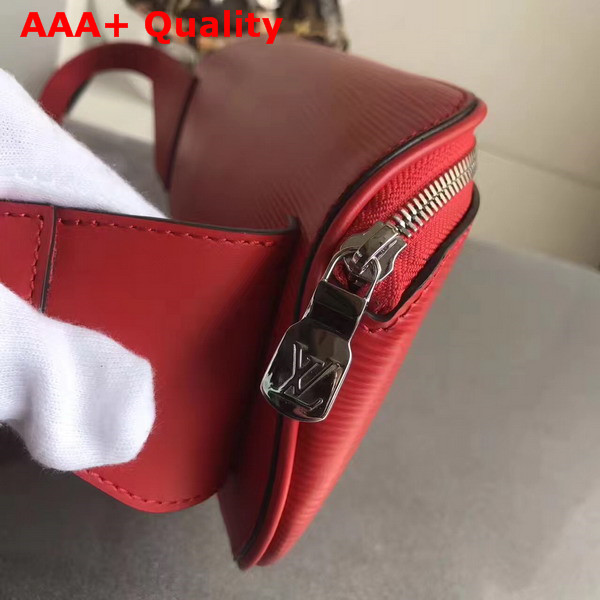 Louis Vuitton Supreme Collaboration Belt Bag in Red Epi Leather Replica