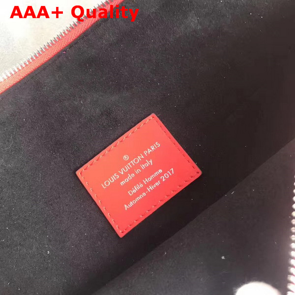 Louis Vuitton Supreme Collaboration Belt Bag in Red Epi Leather Replica