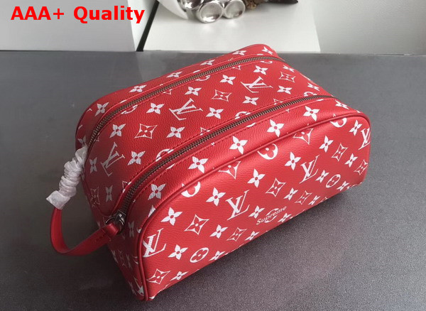 Louis Vuitton Supreme King Size Toiletry Bag Red Monogram Canvas Replica