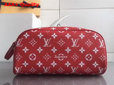 Louis Vuitton Supreme King Size Toiletry Bag Red Monogram Canvas Replica