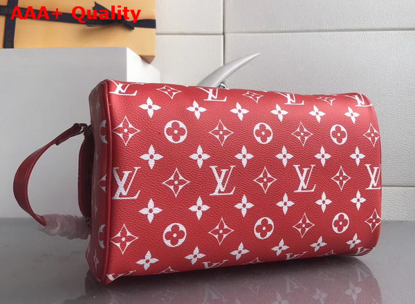 Louis Vuitton Supreme King Size Toiletry Bag Red Monogram Canvas Replica