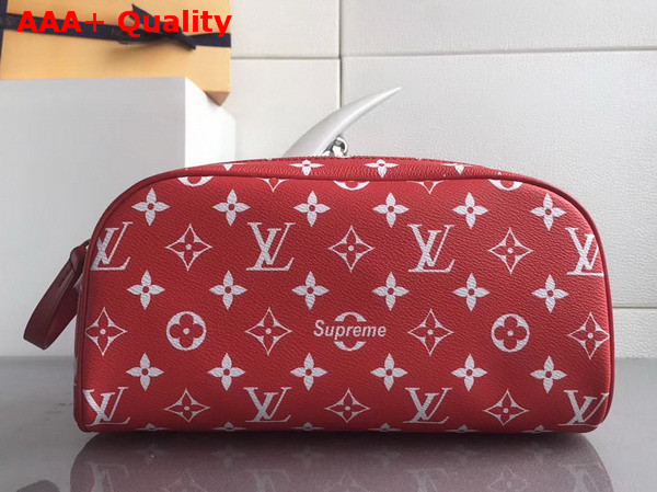 Louis Vuitton Supreme King Size Toiletry Bag Red Monogram Canvas Replica