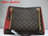 Louis Vuitton Surene MM Monogram Coated Canvas with Cherry Grained Calf Leather M43773 Replica