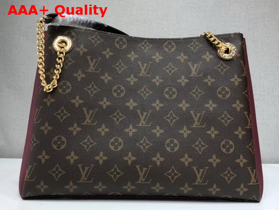 Louis Vuitton Surene MM Monogram Coated Canvas with Purple Grained Calf Leather Replica