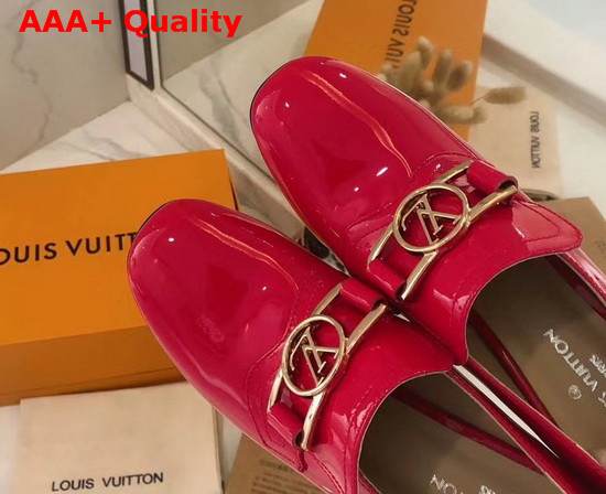 Louis Vuitton Swift Loafer Red Glazed Calf Leather Replica