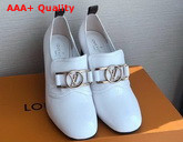 Louis Vuitton Swift Loafer White Glazed Calf Leather Replica