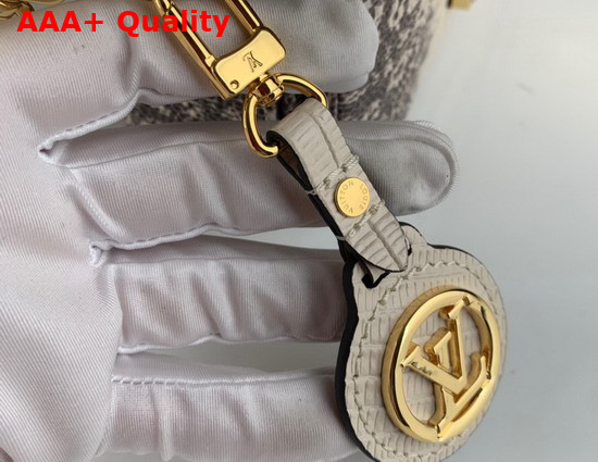 Louis Vuitton Swing Handbag Cream Lizard Leather Replica