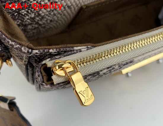 Louis Vuitton Swing Handbag Cream Lizard Leather Replica