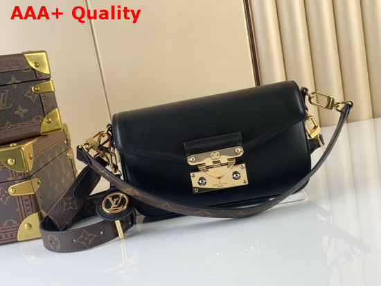 Louis Vuitton Swing Handbag in Black Calfskin Leather M20393 Replica