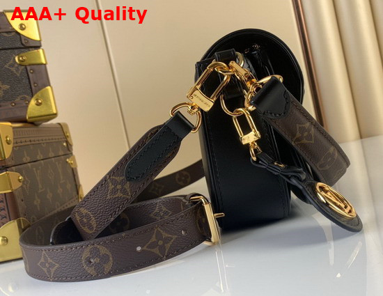 Louis Vuitton Swing Handbag in Black Calfskin Leather M20393 Replica