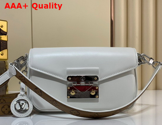 Louis Vuitton Swing Handbag in White Calfskin Leather M20395 Replica