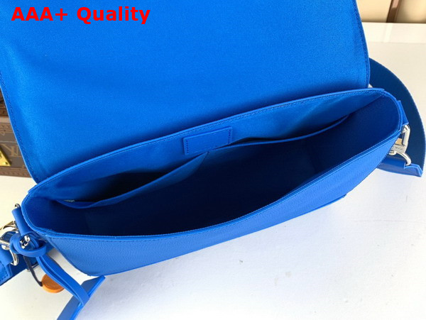 Louis Vuitton Takeoff Messenger in Bright Blue Cowhide Leather Replica