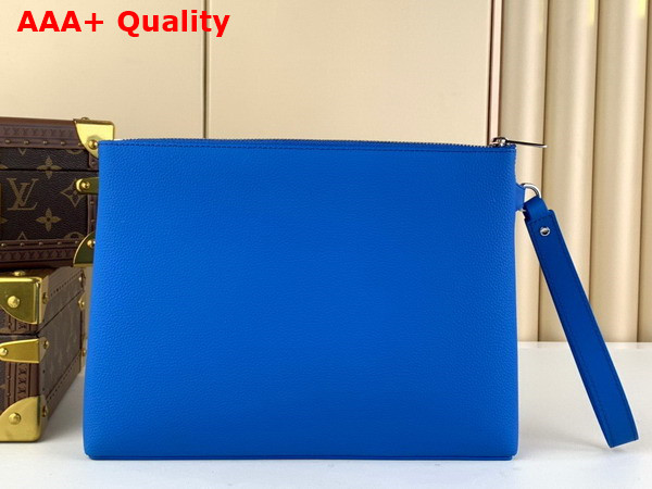 Louis Vuitton Takeoff Pouch in Bright Blue Aerogram Leather M82270 Replica