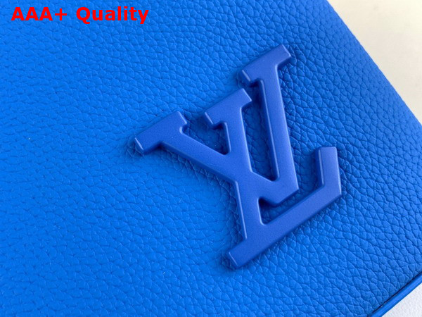 Louis Vuitton Takeoff Pouch in Bright Blue Aerogram Leather M82270 Replica