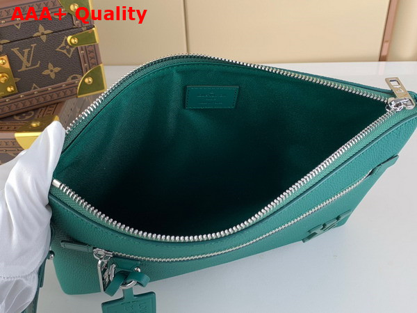 Louis Vuitton Takeoff Pouch in Evergreen Aerogram Leather Replica