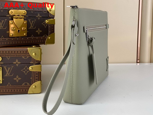 Louis Vuitton Takeoff Pouch in Sage Aerogram Leather Replica