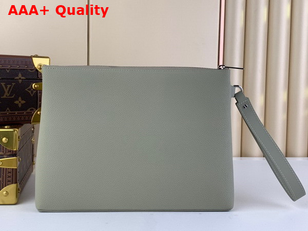 Louis Vuitton Takeoff Pouch in Sage Aerogram Leather Replica