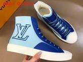 Louis Vuitton Tattoo Sneaker Boot in Blue Grained Calf Leather 1A8XW6 Replica