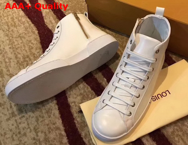 Louis Vuitton Tattoo Sneaker Boot in White Calf Leather 1A37TE Replica