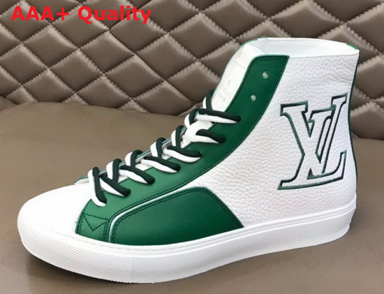 Louis Vuitton Tattoo Sneaker Boot in White Grained Calf Leather 1A8XWS Replica