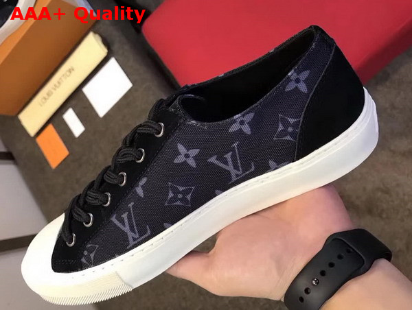 Louis Vuitton Tattoo Sneaker in Monogram Cotton Canvas Noir Replica