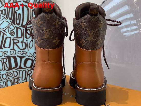 Louis Vuitton Territory Flat Ranger Cognac Brown Calf Leather and Patent Monogram Canvas 1A9596 Replica