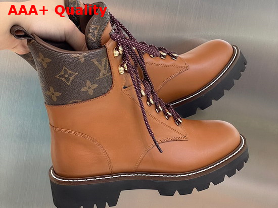 Louis Vuitton Territory Flat Ranger Cognac Brown Calf Leather and Patent Monogram Canvas 1A9596 Replica