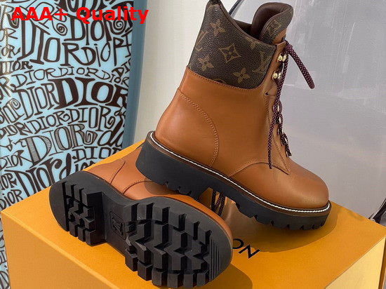 Louis Vuitton Territory Flat Ranger Cognac Brown Calf Leather and Patent Monogram Canvas 1A9596 Replica