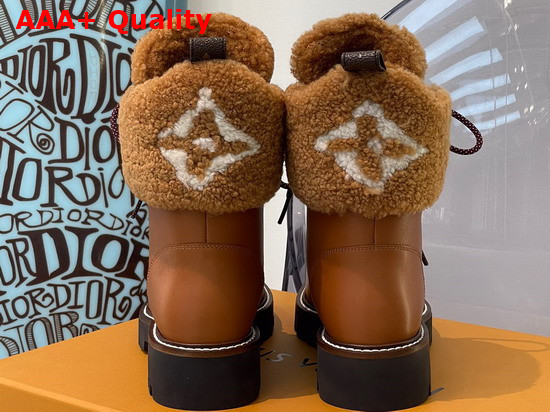 Louis Vuitton Territory Flat Ranger Cognac Brown Calf Leather and Shearling 1A95JF Replica